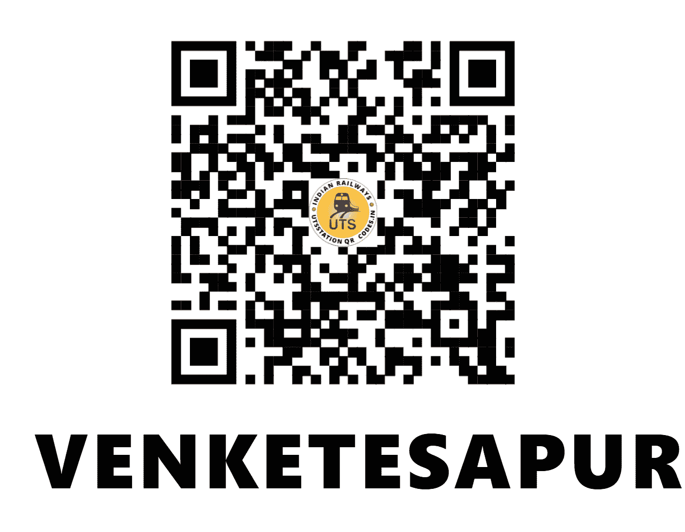 UTS QR Code for VENKETESAPURAM - VKM (SR - TAMIL NADU)
